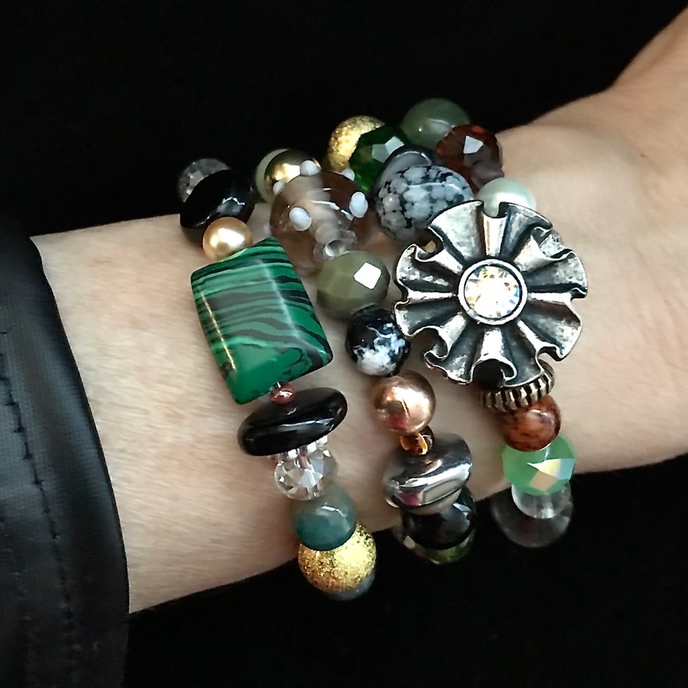 Handmade Bracelet with Vintage and Modern Elements (NB69-6H) New Without Tags - Picture 8 of 9
